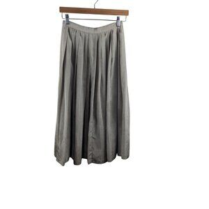 Vintage Gerard Darel Beige Pleated Midi Skirt Size 40 (US Large) Elegant Design
